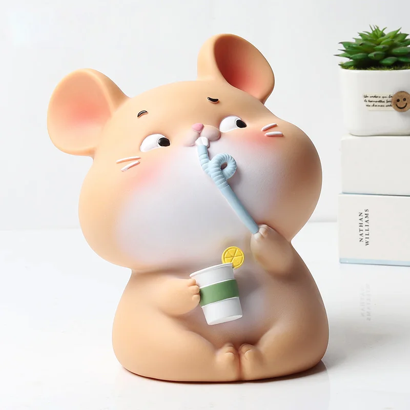 Cartoon Mouse Shape Piggy Bank Money Bank Coins Storage Box Home Decor Money Saving Boxes Toys Anti-fall Piggy Bank For KidZL570