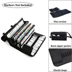 120 Slot Grote Capaciteit Opvouwbare Marker Pen Case Art Marker Pen Zak Opbergtas Duurzaam Schets Tool Opbergdoos Briefpapier