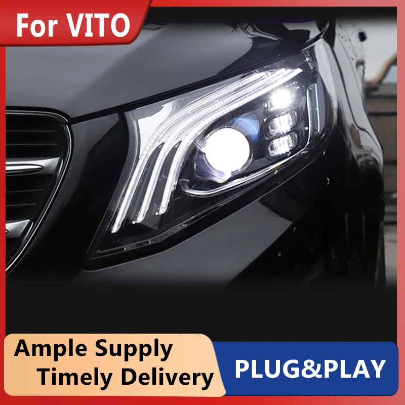 

Car Headlight For VITO V260 V250 V Class 2015-2019 Maybach Headlights LED DRL Running lights Bi-Xenon Beam lights