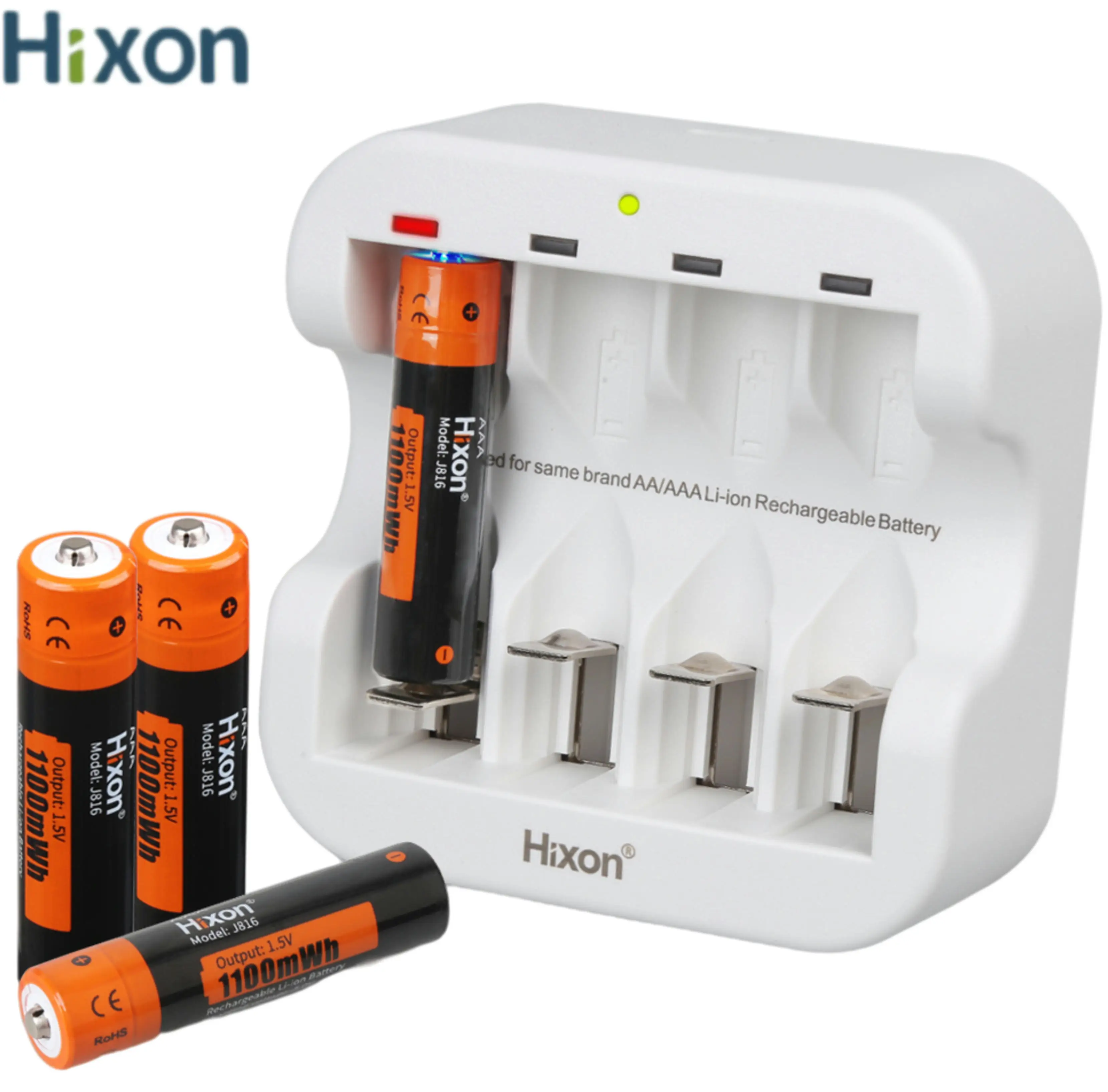 Hixon AAA  1100mWh 1.5V Li-Ion Rechargeable Battery ,Support Wholesale, Flashlight, Fan , Game Machine For Mouse Are Available