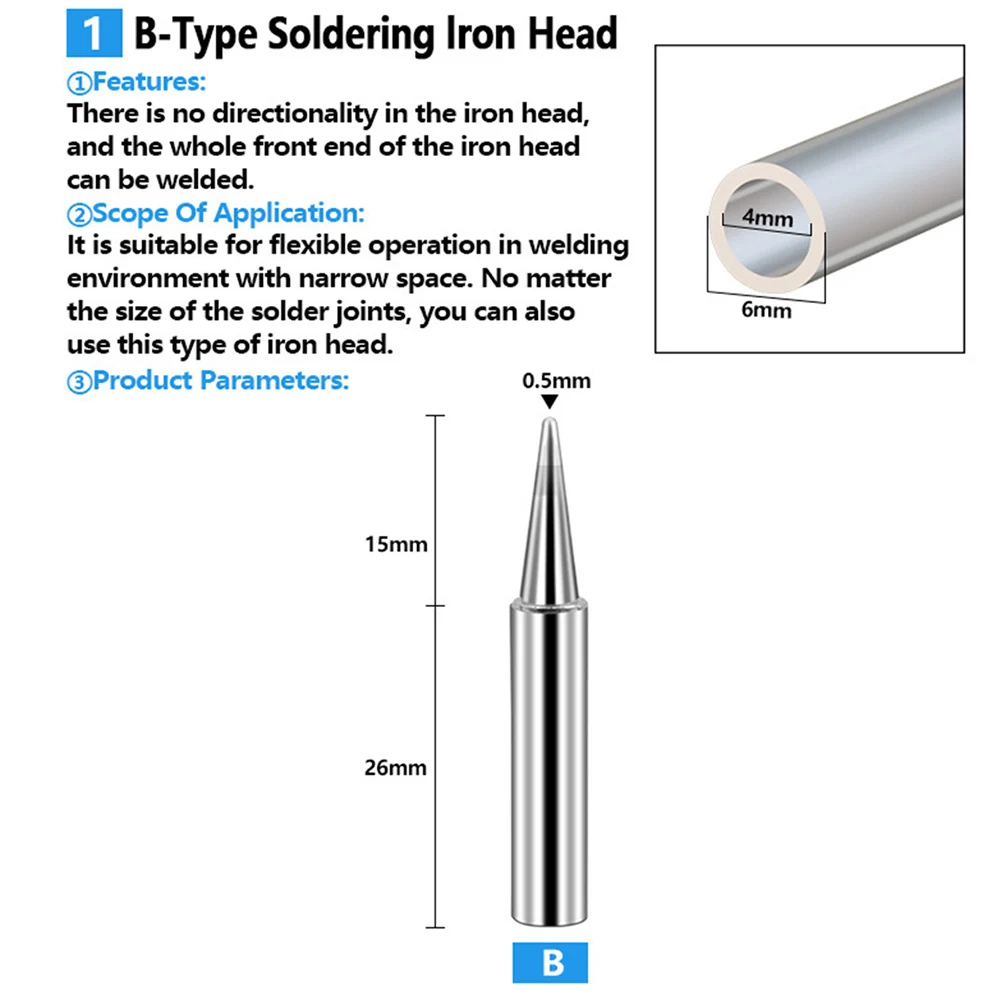 ไฟฟ้ามีดมีดหัวตรงปลายโค้งทองแดงบริสุทธิ์ชุบ Soldering ตะกั่ว-ฟรี Soldering Repair เครื่องมือ