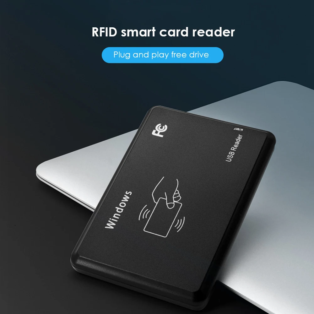 Picture 4: RFID Proximity Card Chip Number Sense Reader Smart Desktop Reader issuer 125KHz+13.56MHz for Access Control Management System
