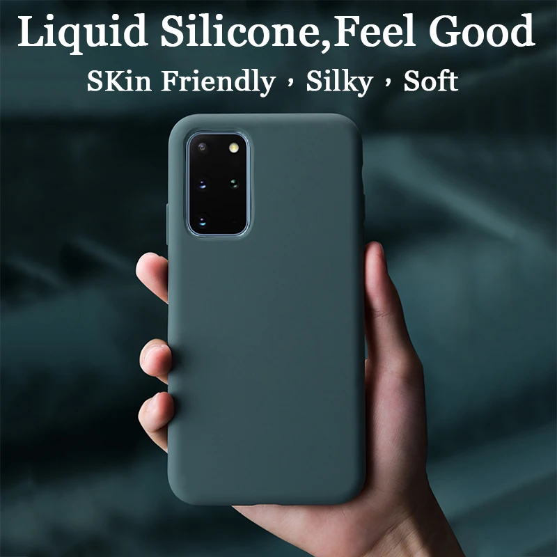 Case For Samsung Galaxy A50 A51 A70 A71 S20 S21 S10E S10 Plus Note 8 9 S9 S8 Coque Luxury Original Liquid Silicone Soft Cover