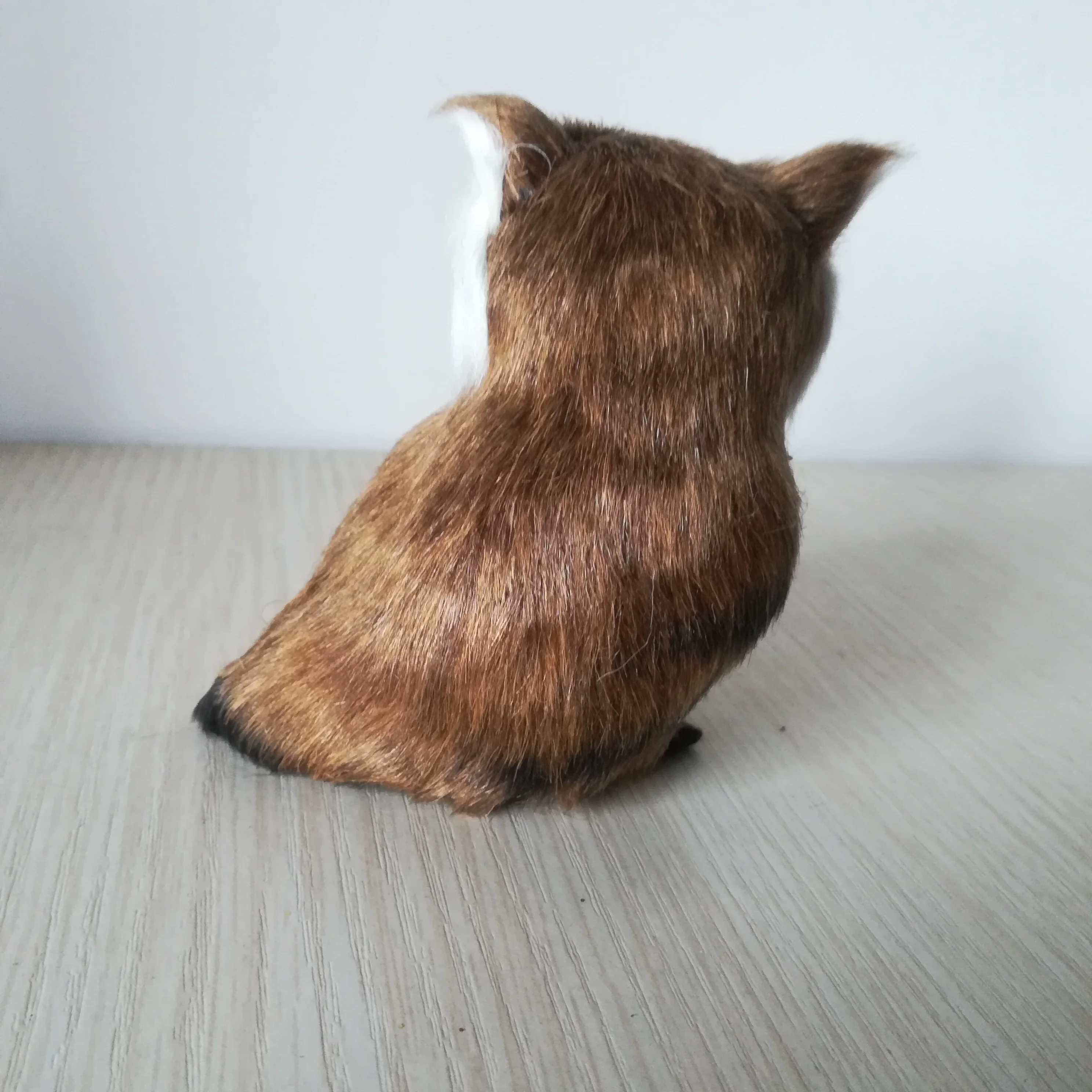 Echtes Spielzeug Eule Hartmodell Mini 9x8cm Handgemachtes Handwerk, Polyethylen & Pelze Nachteule Spielzeug, Dekoration Weihnachtsgeschenk w0428