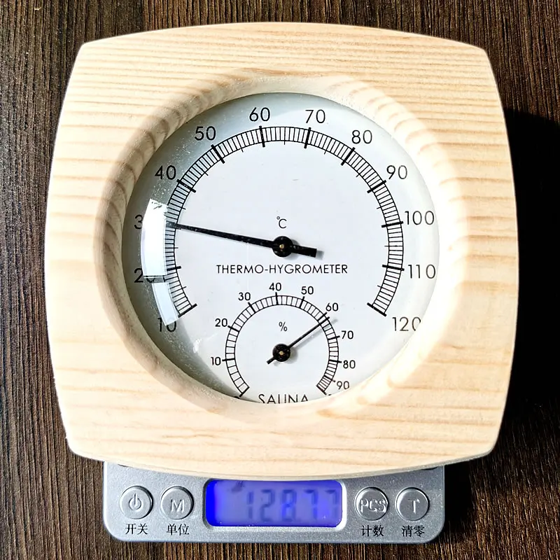 2 in 1 Sauna Room Wooden Thermometer Hygrometer Steam Temperature Humidity Special Temperature And Humidity Meter For Bathroom