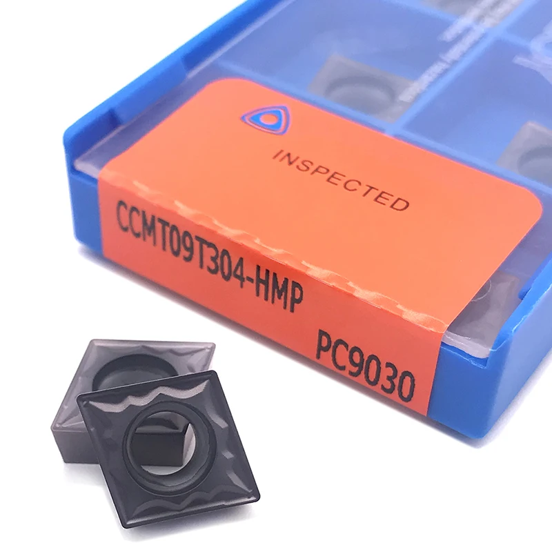 Inserções 100% original ccmt09t304 ccmt09t308 hmp pc9030 alta qualidade ferramenta de gerencio interno cnc carboneto inserção para aço inoxidável