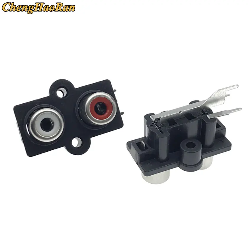 ChengHaoRan 1pcs Red And White Color 2Hole 3Pin/4Hole 6Pin/6Hole 9Pin Rca Female Audio Video Plug Av Concentric Socket Connector