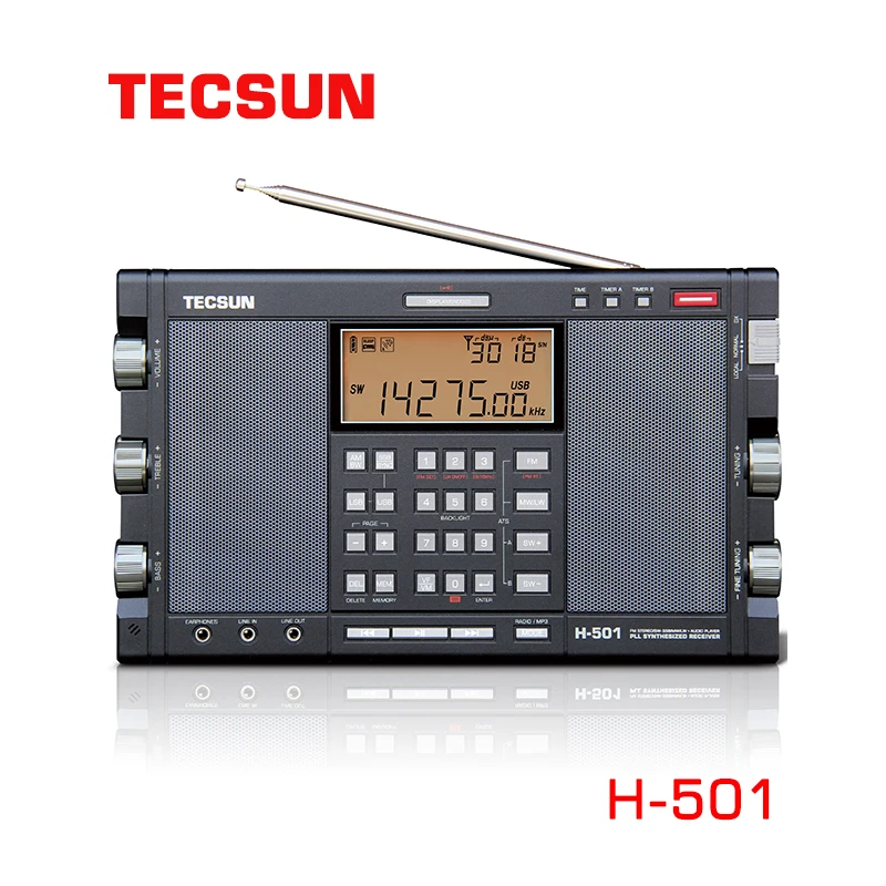 

Tecsun H-501 Portable Stereo Radio Full Band FM SSB Radio Receiver Dual-Horn Speaker With Radio Music Player Tecsun H501