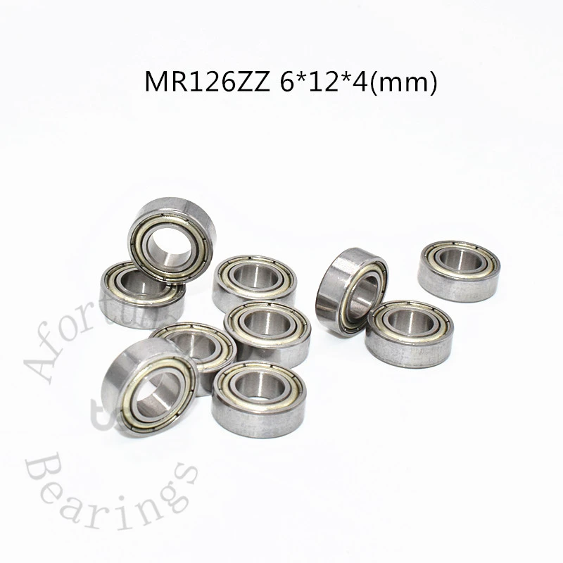 

MR126ZZ 6*12*4(mm) Miniature Bearing 10pcs free shipping chrome steel Metal Sealed High speed Mechanical equipment parts