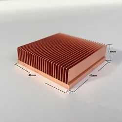 Dissipatore di calore in rame puro 40x40x10mm radiatore dissipatore di calore fai-da-te per CHIP elettronico LED IC raffreddatore di raffreddamento