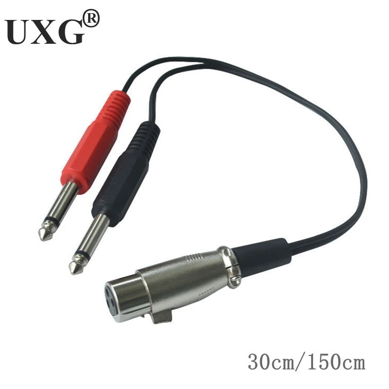 3-Pin XLR Female to Dual 1/4