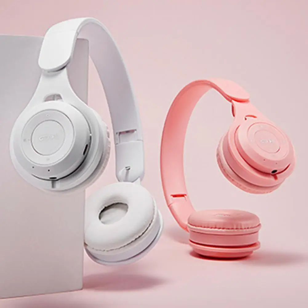 M6 Wireless Foldable Headset Macarons Heavy Bass Bluetooth Gaming Headphone