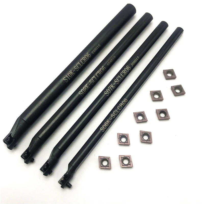 Cnc Inner Hole Turning Tool Holder Adequado para Torno Ccmt Carbide Insert Cutting S06k S07k S08k S10k S12m S14n S16q Sclcr06 95 °