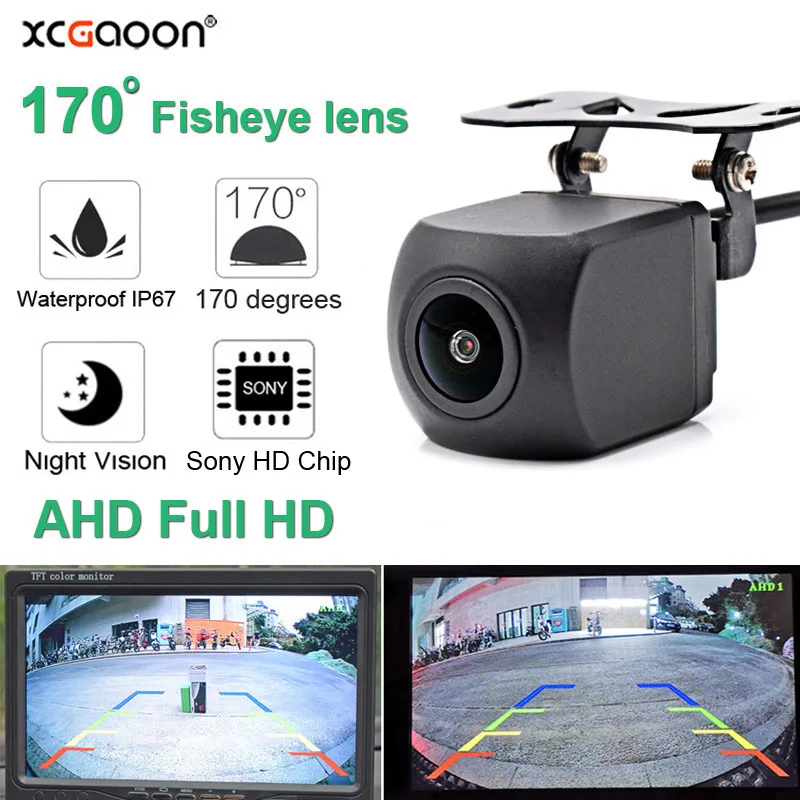 XCGaoon 170 Degree Starlight Night Vision Vehicle Rear / Front View AHD HD Camera Low-light Level 15m Visible Car Camera