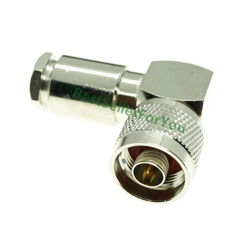 N Plug Male Right Angle Clamp Type RF Connector For LMR195 RG58 RG142 RG400 Cable