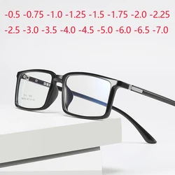Blue Ray Blocking Cat Eye Nearsighted Eyeglasses Spring Hinges Unisex Oval Prescription Spectacle 0 -0.5 -1.0 -2.0 To -6.0 -7.0