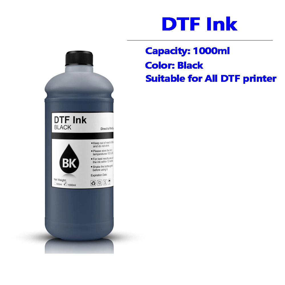 Imagem -03 - Tinta de Transferência para Dtf 1000ml Peças Peças Brancas para Dtf Película de Transferência Direta para Dtf Impressão de Filme Pet L1800