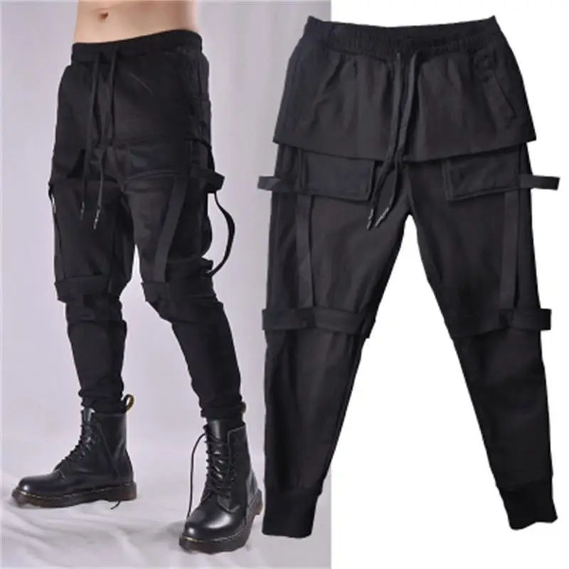 

Men's Loose Functional Casual Pants Large Size New Fashion Popular Dark Woven Imitation Two-Piece Harlan Skirt Pants