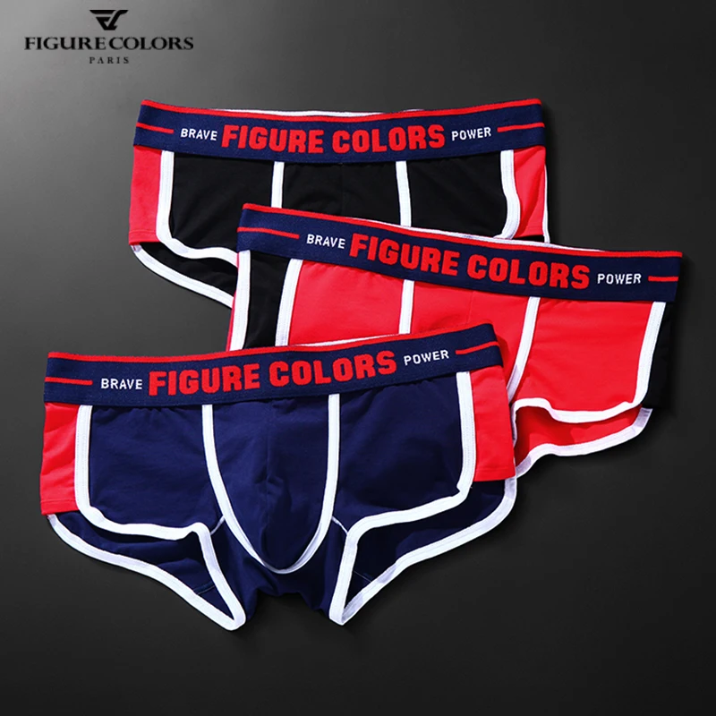 FIGURE COLORS Men Underwear Cotton Boxers Panties Comfortable Mens Underpants Sexy sport Trunks Brand Shorts Men boxer shorts