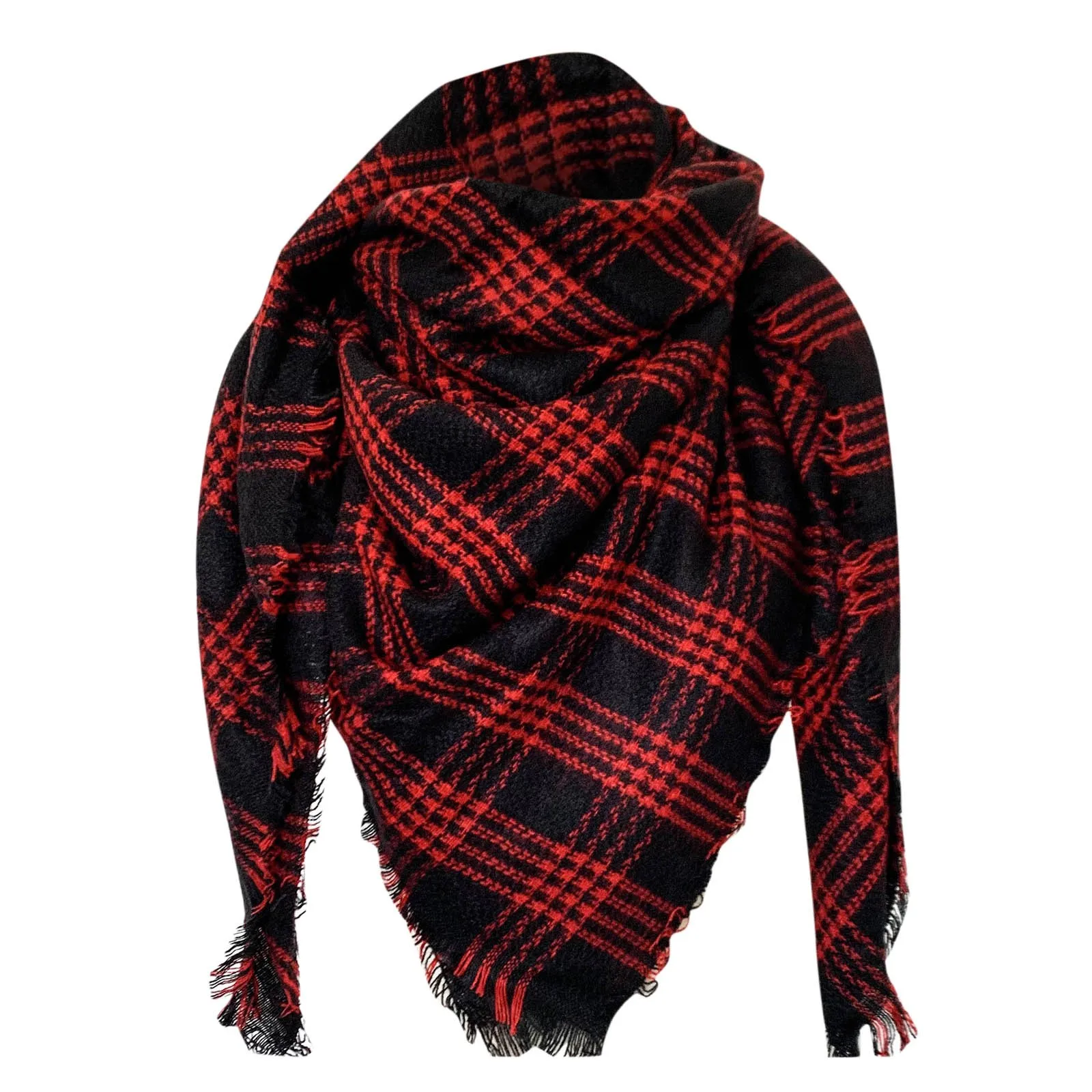 2021 New Fashion Scarf Women\'s Winter Warm Cashmer Imitation Scarf Double-Sided Colorful Lattice Square Europe Scarf In stock