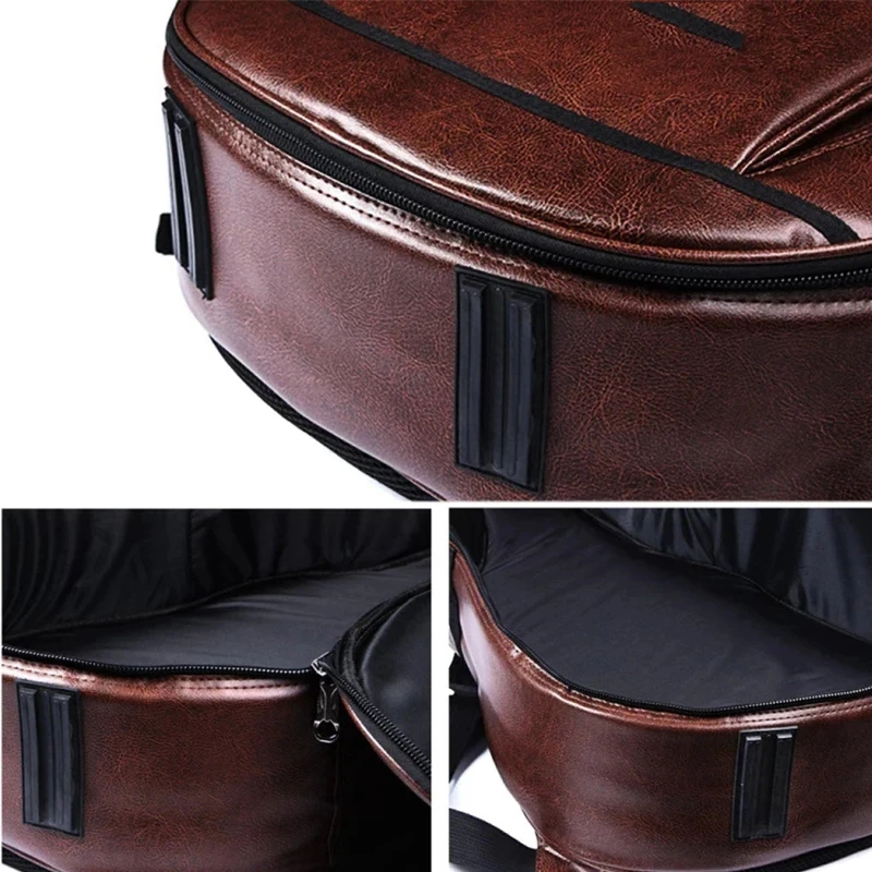 Imagem -05 - Impermeável Guitarra Bolsa com Alças Brown Mochila Acústico Folk Gig pu Case 40 41 K020