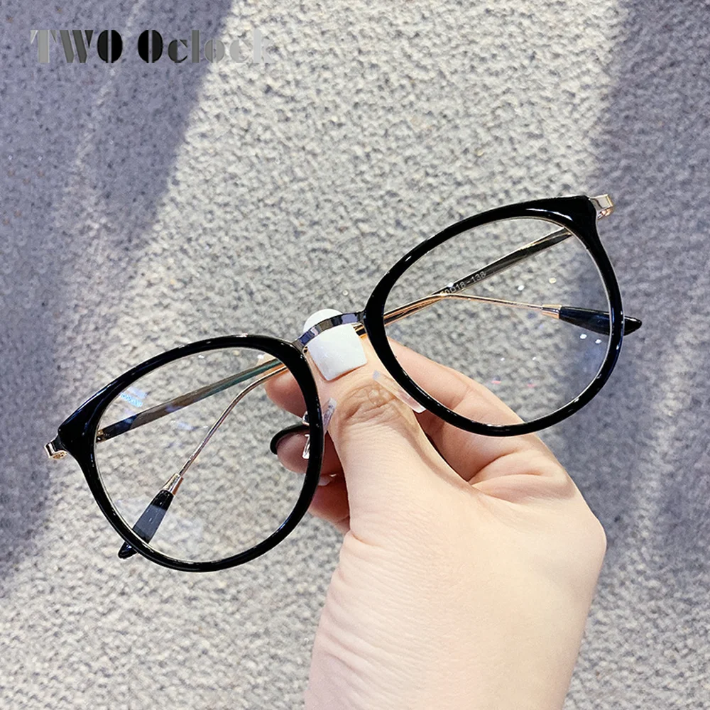 TWO Oclock Oversized Glasses Frame 2025 Brand Fashion Women Eyeglass For Optic Myopia Prescription Lens Female Spectacle