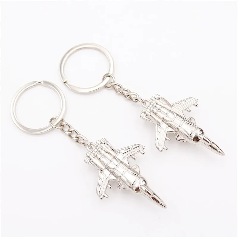 Variable Forward Swept Wing Fighter-SU-47 Metal Keychain 3D Full Proportion Model Keyring Military Enthusiast Favorite Gift 1pcs