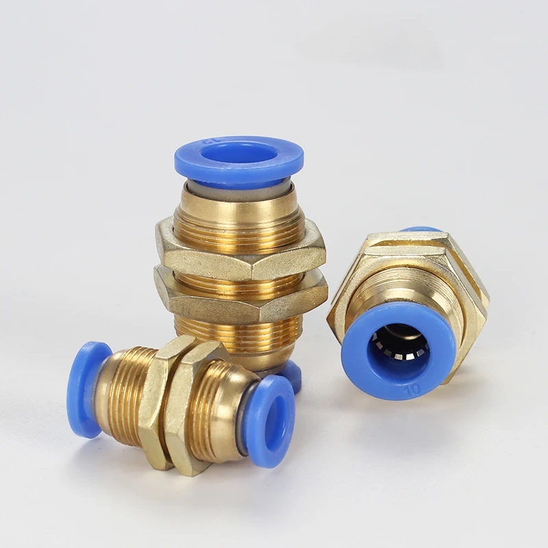 10PCS Pneumatic Fittings PM-4 PM-6 PM-8 PM-10 Water Pipes and Pipe Connectors Direct Thrust 4-12mm Plastic Hose Quick Couplings