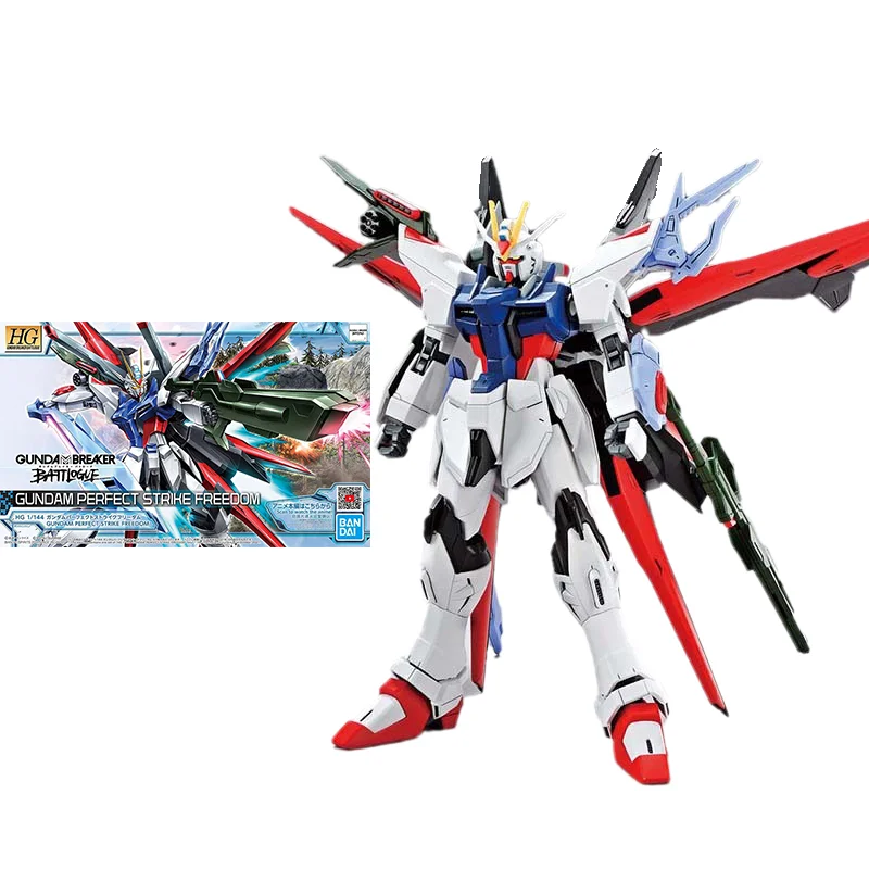 

Bandai Genuine Gundam Model Kit Anime Figure HG1/144 GUNDAM PERFECT STRIKE FREEDOM Action Figures Collectible Toys Gifts for Kid