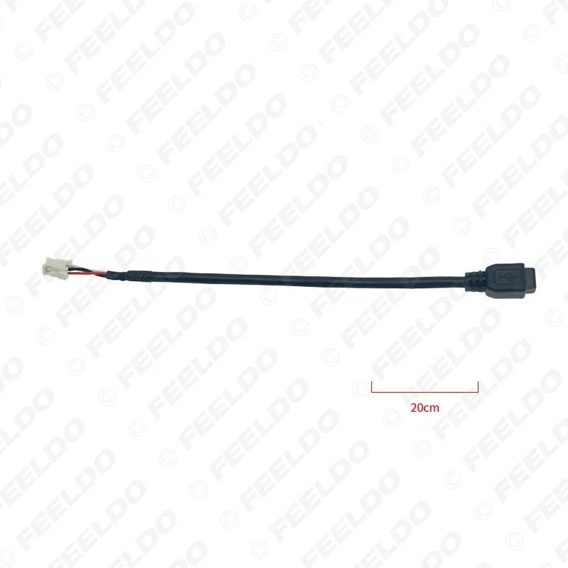 FEELDO Car Audio Input Media Data Wire Mini USB To 4Pin Cable Adapter For Nissan Ford USB AUX Cable #HQ6669