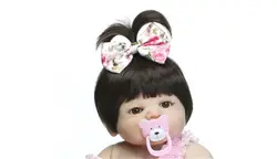 NPK Reborn Doll Hair Wig Black Straight Short Hair Wig For Baby Reborn Girl Sticked Hair Wig To DIY Different Reborn Doll Toys