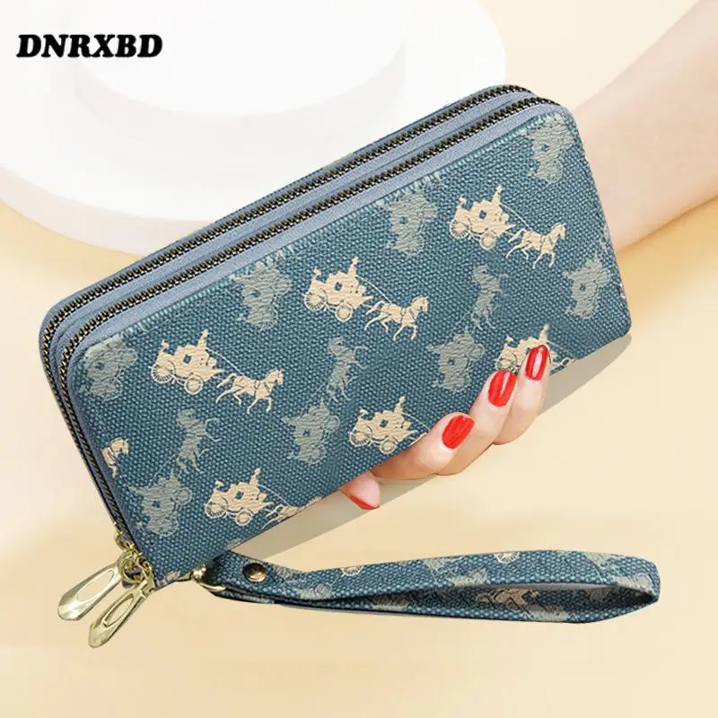 

DNRXBD Wallet Women Brand double zippers Long Purse fashion Clutch bag new Female Money bag Wallet For Women porte monnaie femme