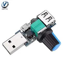 DC 5V Micro Mini USB Fan Governor Wind Speed Controller Air Volume Regulator Cooling Mute Multifunction Speed Switch Module