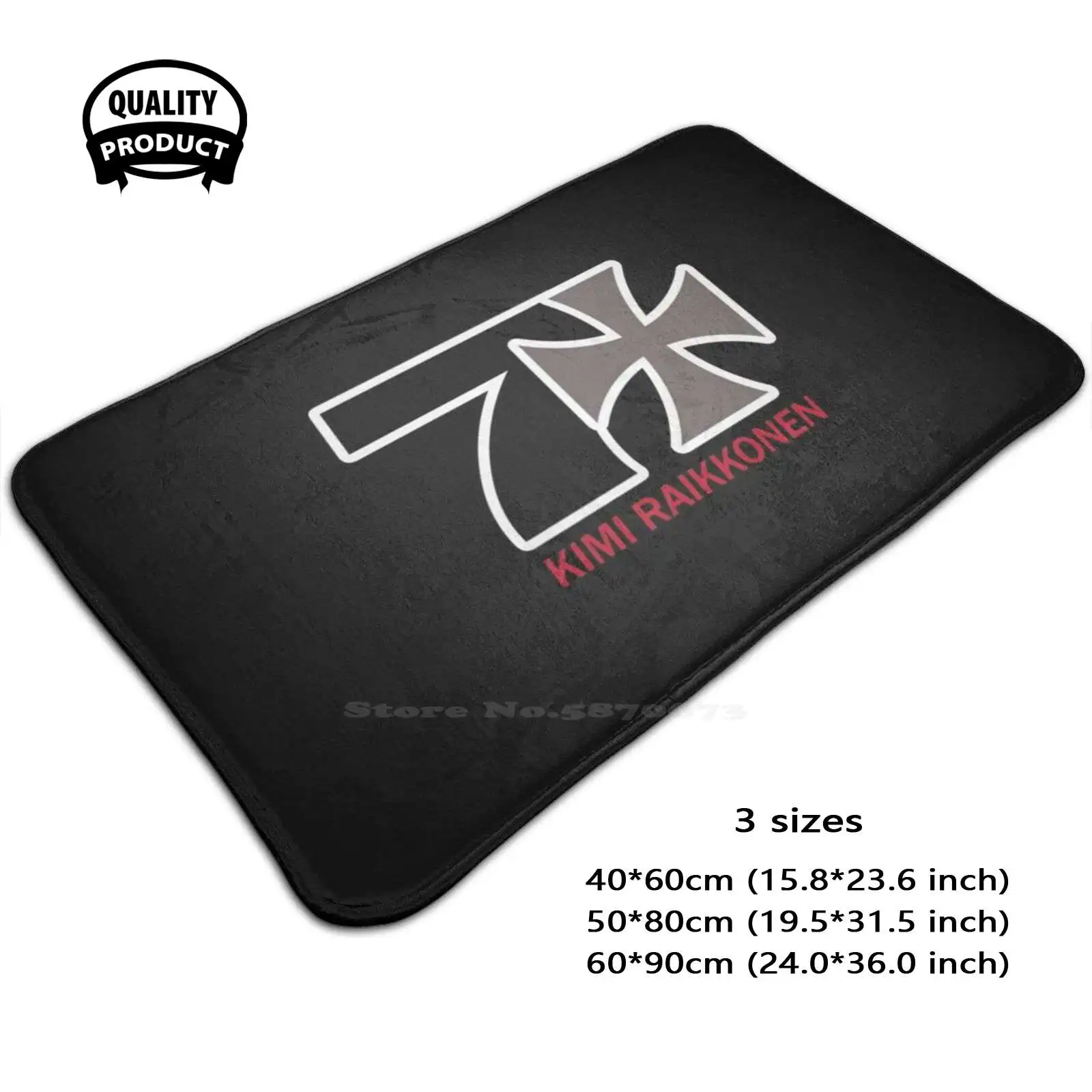 Kimi Cross Seven Mask Grey Soft Cushion Home Carpet Door Mat Car Rug Kimi Cross Seven The Iceman Seven Cross 7Cross Cross7 7