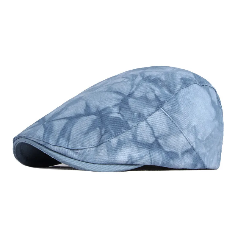 Spring Autumn Cotton Print Newsboy Caps Flat Peaked Cap Men and Women Painter Beret Hats 84