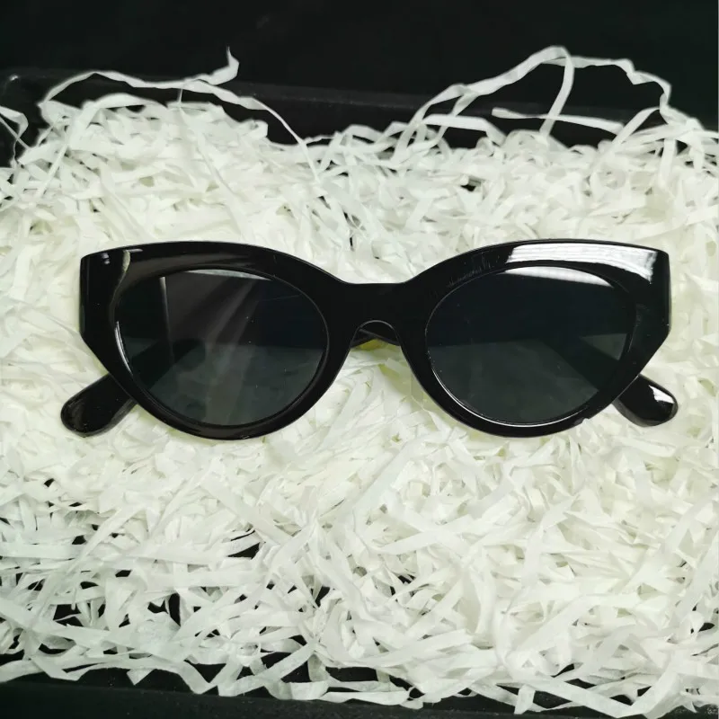 Cute sexy retro cat eye sunglasses women small black white 2024  triangle vintage cheap sun glasses red female uv400