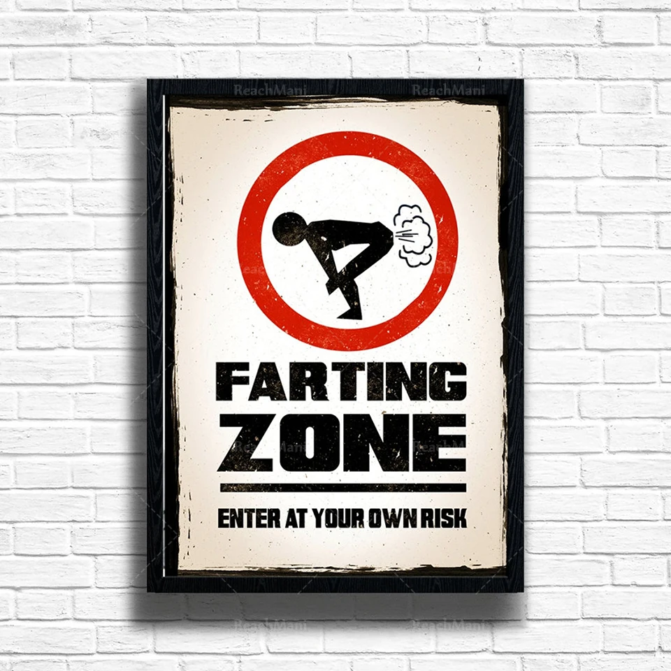 

Farting area retro design illustration art prints, funny vintage modern kitchen poster home decoration