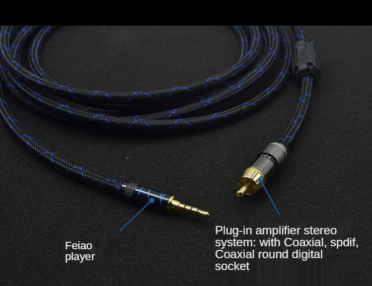 Cable de Audio Digital Coaxial HIFI de 3,5mm a RCA SPDIF para Fiio X7, X3K, X5K, X3, X5, 1ª, 2ª, 3ª, M9, M11, M15, E17, X5II, X3II, TempoTec V1