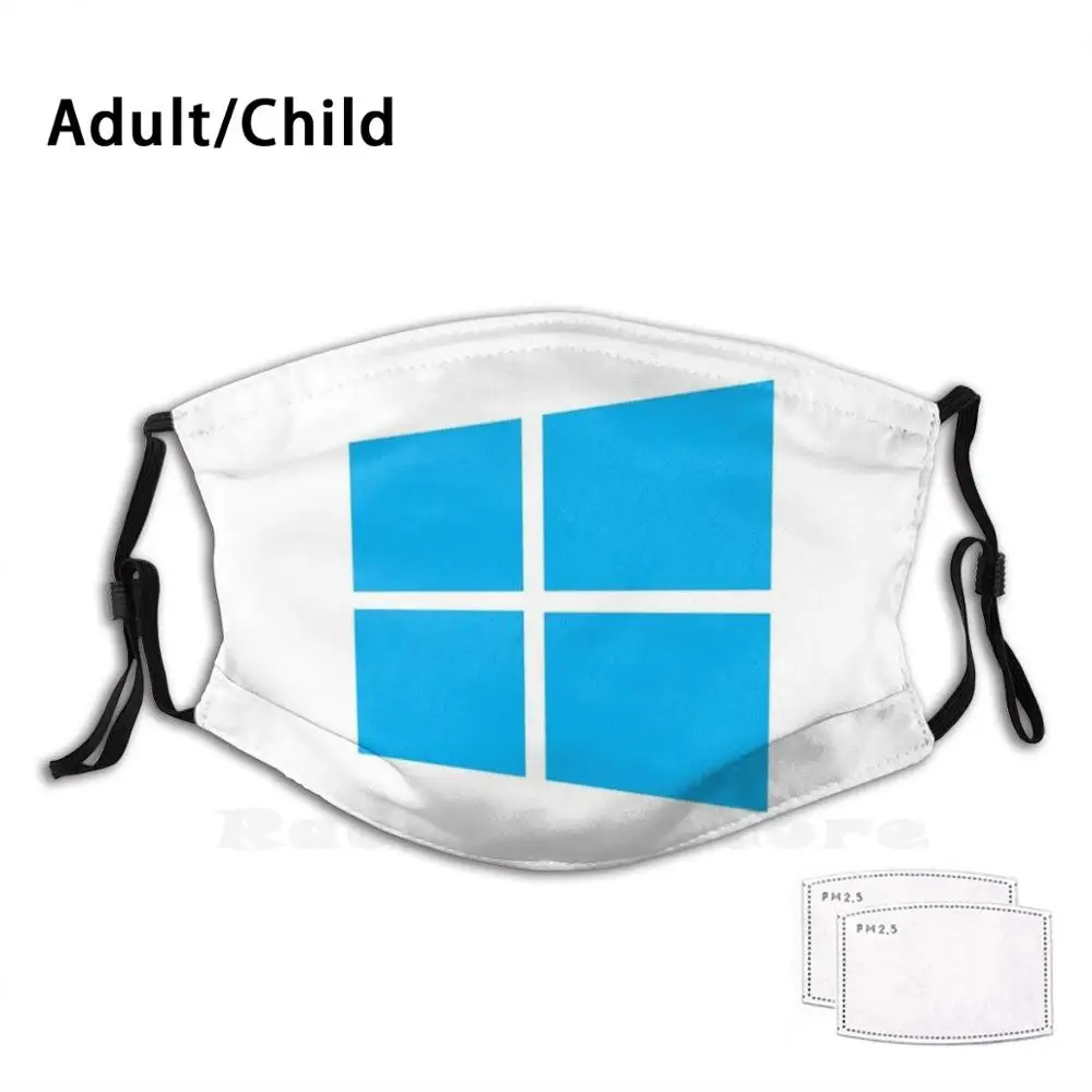 Cruz White And Blue Print Washable Filter Anti Dust Mouth Mask Microsoft Windows Symbol Pc Windows 10 Gamers Computer System