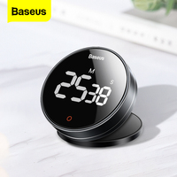 Baseus Magnetic Kitchen Timer Countdown Stopwatch Manual Rotation Counter Work Sport Study Alarm Clock LED Digital Cooking Timer