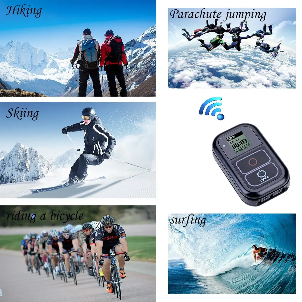 Wasserdicht WIFI fernbedienung + schutzhülle/silikon fall für Go pro Hero 7 6 5 4 3 + 3/4 5 für Gopro Hero 8 schwarz kamera