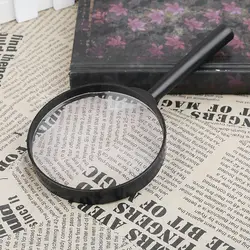 A0KF 90mm Handheld Magnifier 5X Reading Map Newspaper Magnifying Glass Jewelry Loupe