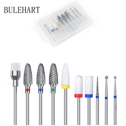 Milling Cutter For Manicure Set 10 Pcs Ceramic  Nail Drill Bits Removing Gel Varnish Tool