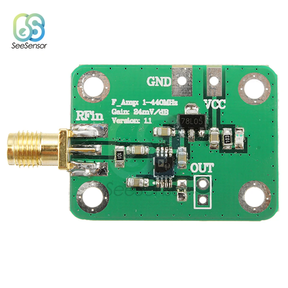 0.1-440 MHz AD8310 High Speed High Frequency RF logarithmic Detector Power Meter Module for Amplifier RSSI Pulse Detection