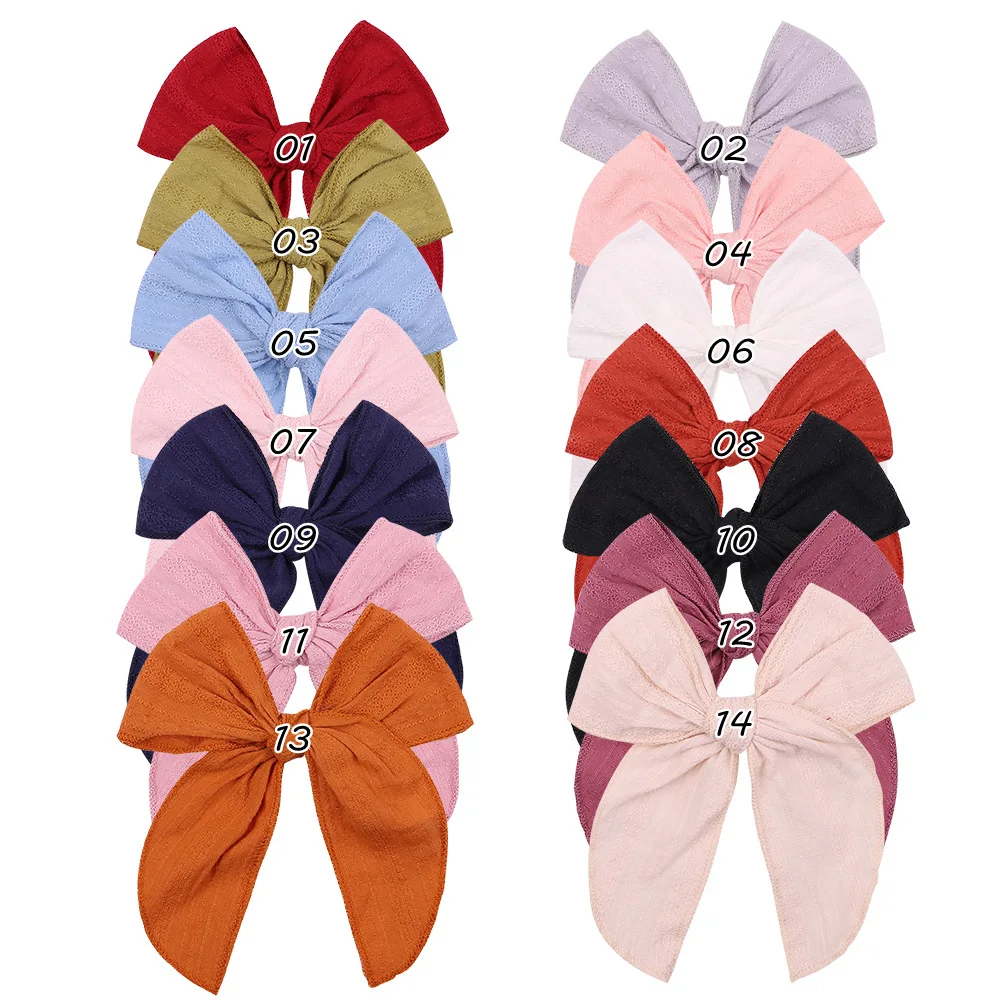 

30pc/lot New Solid Color 4.5inch Bowknot Hair Clips Baby Girls Hair Bow Hairpins Newborn Curled Edge Bow Barrettes Kids Headwear