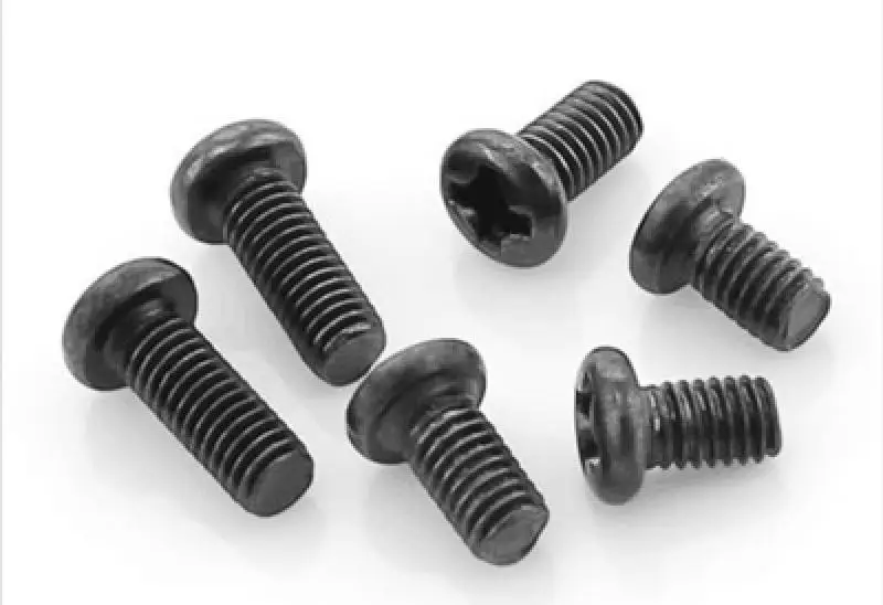 Tornillos Phillips de cabeza sartén de acero al carbono negro de alta calidad, Perno redondo M1 M1.2 M1.4 M1.6 m1.7. 100 Uds.