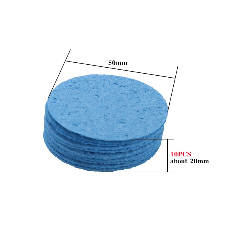 10PCS/Lot Electric Soldering Iron Cleaning Sponge Blue Cleaner Sponge Pads For Welding Soldering Iron Tip