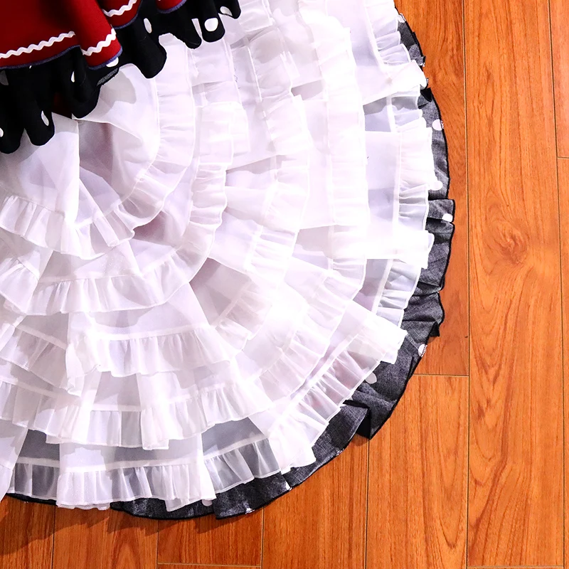 Costumes de danse de valse de salle de Rhpour femmes, robe espagnole pour filles, flamenco en coton, trot Wea enraciné, CWQ14