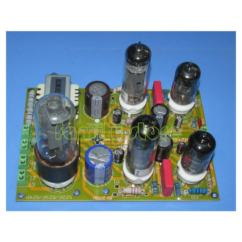 High-quality RC components，5Z2P tube rectifier, power 3W + 3W 6N1 SRPP + 6P14 single-ended Class A tube amplifier finished board