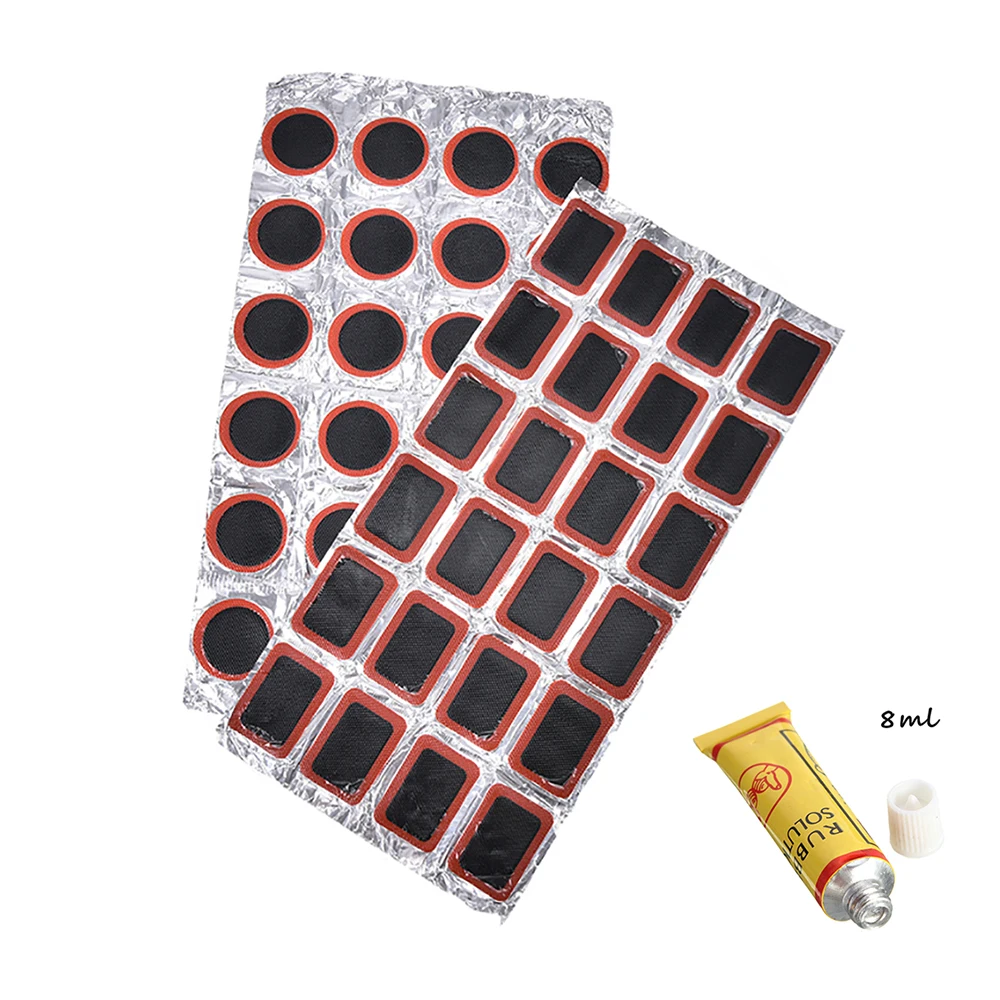 48 PCs Rubber patches for camera repair, a set of patches, bicycle punctures, camera puncture, latches, tire glue